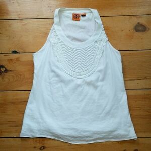 Tory by TRB White Beaded Top